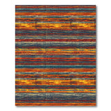 Multi-color and Patterns Vibrant Multi-Color Striped Area Rug