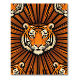 Orange Tiger Burst Area Rug