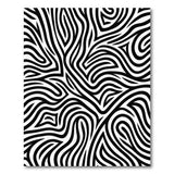 Bold Zebra Wave Black White Area Rug