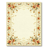 Vintage Gold Floral Border Area Rug