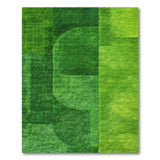 Vibrant Green Geometric Shag Area Rug