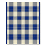 Navy Blue Plaid Farmhouse Area Rug