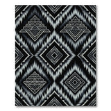 Southwestern Black and White Black White Geometric Southwestern Area Rug