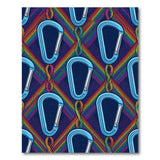 Blue Carabiner Rainbow Area Rug