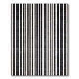 Bold Black White Vertical Stripe No. 3 Area Rug