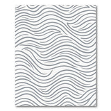 Modern Grey Wavy Lines Area Rug