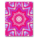Pink Vibrant Pink Mandala Star Area Rug