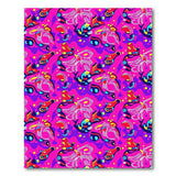 Vibrant Pink Cartoon Bird Scooter Rug