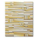 Gold Layered Geometric Area Rug
