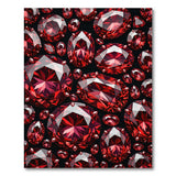 Faceted Ruby Gems Scatter Area Rug
