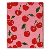 Cherry Print Pink Area Rug