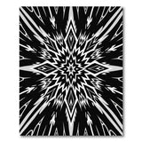 Black and White Black White Starburst Geometric Area Rug