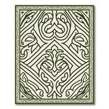 Traditional Persian Green Ornate Green Persian Border Area Rug