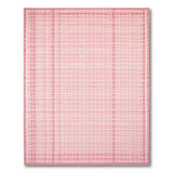 Pink Blush Pink Geometric Grid Area Rug