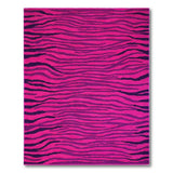 Geometric Modern Vibrant Pink Zebra Stripe Area Rug