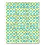 ODIKA Washable Teal and Lime Green Floral Medallion Low Pile Non-Slip Area Rug