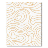Beige Abstract Contour Lines Area Rug