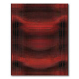 Bold Red Wavy Geometric Area Rug