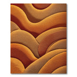 Bold Wavy Orange Shag Area Rug