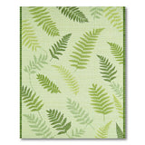 Green Lush Fern Leaf Green Area Rug