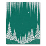 Snowy Pine Forest Icicle Area Rug