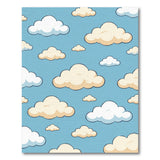 Dreamy Cartoon Clouds Sky Area Rug