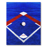 Blue Baseball Diamond Turf Area Rug
