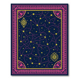 Ornate Navy Celestial Constellation Star Area Rug