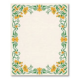 Vintage Yellow Floral Border Area Rug