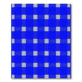 Rustic Farmhouse Navy Blue Gingham Check Area Rug