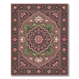 Exquisite Pink Lotus Mandala Persian Area Rug