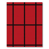 Red Bold Red Black Grid Geometric Area Rug