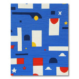 Geometric Modern Bold Blue Geometric Abstract Area Rug