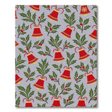 Festive Holly Bells Christmas Pattern Rug