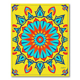 Vibrant Yellow Mandala Area Rug