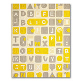 Playful Yellow Alphabet ABC Kids Rug