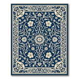 Traditional Persian Navy Persian Floral Area Rug