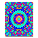 Radiant Multi-Color Geometric Sunburst Rug