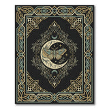 Mystic Moon Moth Ornate Area Rug