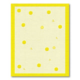 Yellow Circles Triangles Geometric Area Rug