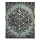 Traditional Persian Ornate Teal Mandala Area Rug