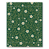 Emerald Green Daisy Floral Vintage Area Rug
