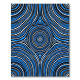 Blue Concentric Circles Heritage Tribal Rug