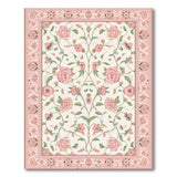 Pink Traditional Persian Pink Floral Persian Area Rug