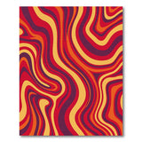 Vibrant Swirling Wave Abstract Area Rug