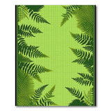 Green Floral Vintage Lush Fern Green Area Rug