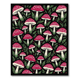 Red Whimsical Red Toadstool Mushroom Area Rug
