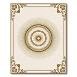 Gold and Silver Ornate Gold Sunburst Medallion Area Rug
