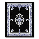 Traditional Persian Ornate Blue Persian Medallion Area Rug