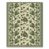 Green Ivory Floral Persian Area Rug